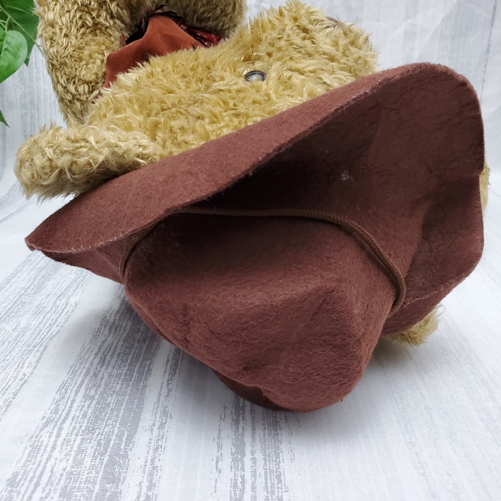Vtg XL Western Cowboy Teddy Bear Plush 2000 - Picture 10 of 12
